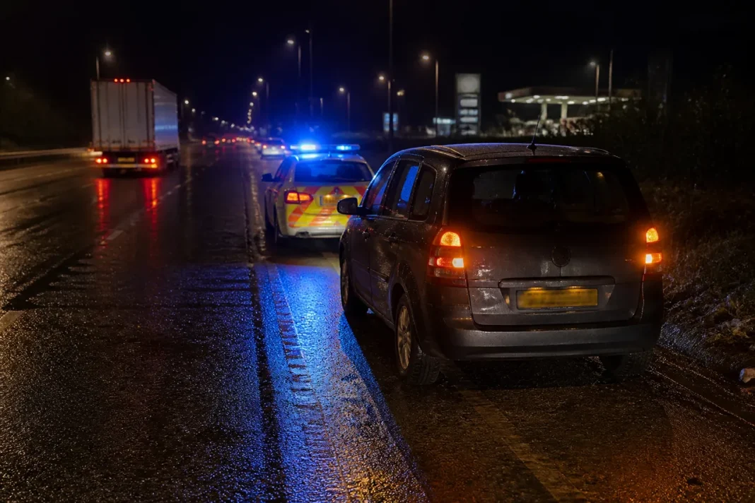 Șofer nevăzător și fără permis, prins după ce a condus beat 240 km